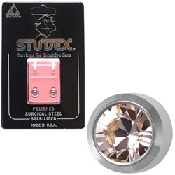 Birthstone Studs - Mini Bezel S/S - June / Alexandrite